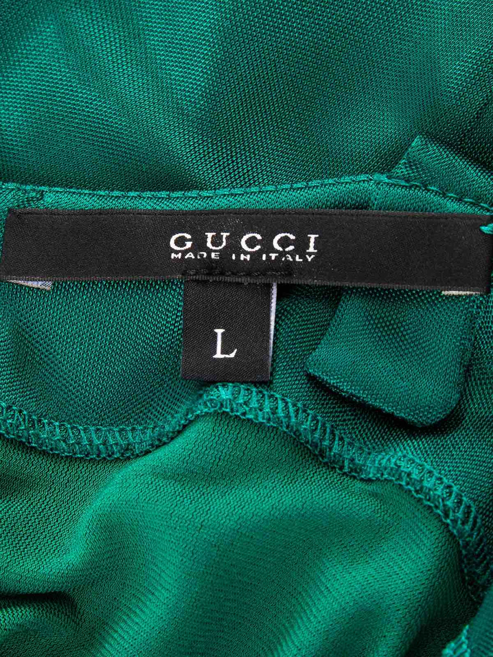 Gucci One Shoulder Dress with Gold Embellishment