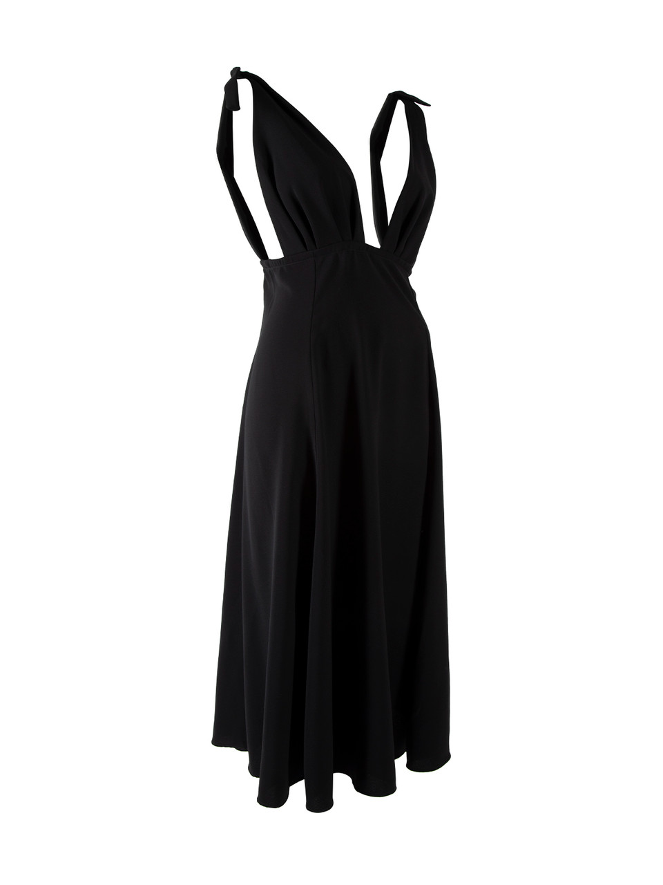 Alexa Chung Midi Sleeveless Black Dress