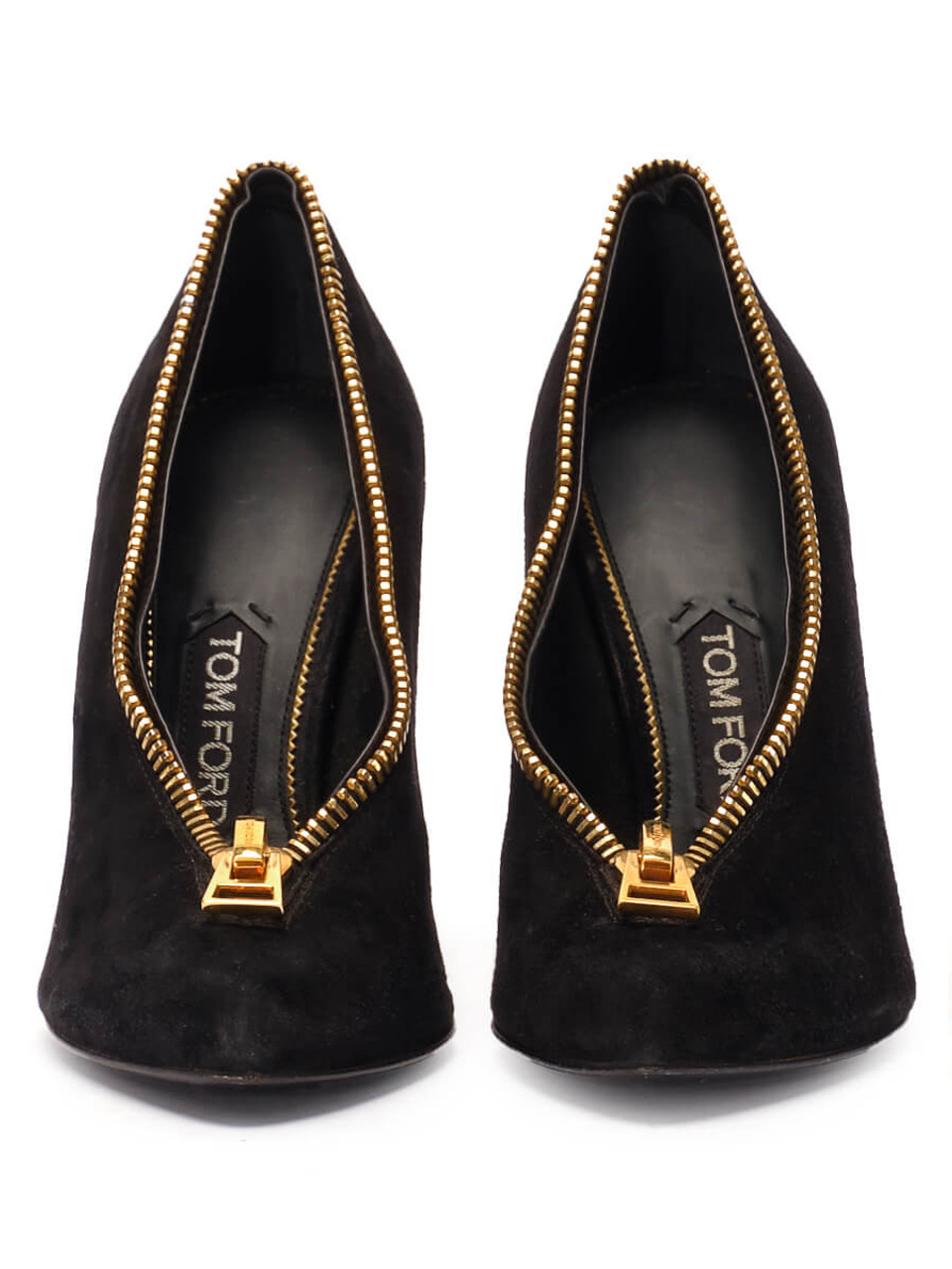 Women Tom Ford Zip Pump Heels -  Black Size 38.5 US 8.5