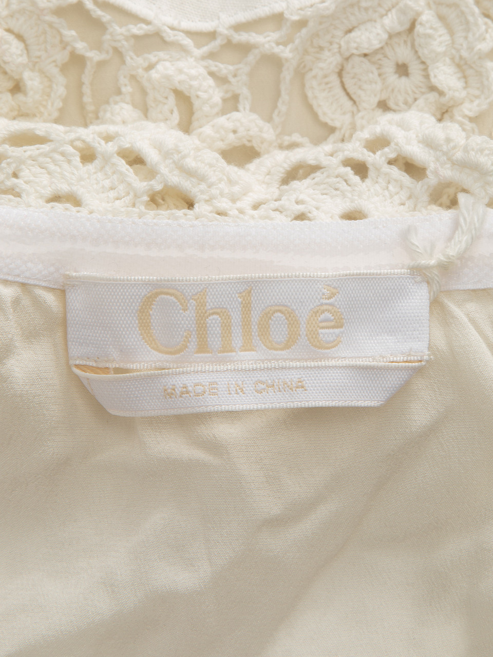 Chloé Over the Shoulder Crochet Dress
