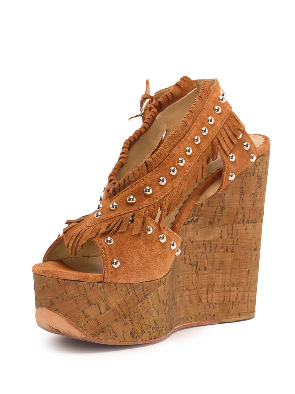 Women Ash Blossom Wedges -  Brown Size 39 US 9