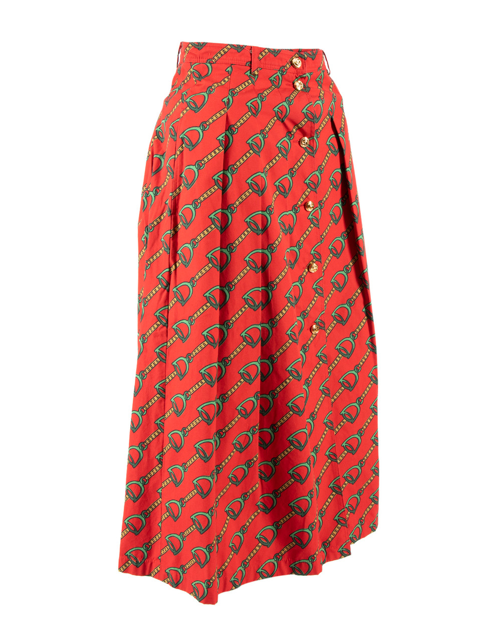 Gucci Patterned Button Down Skirt
