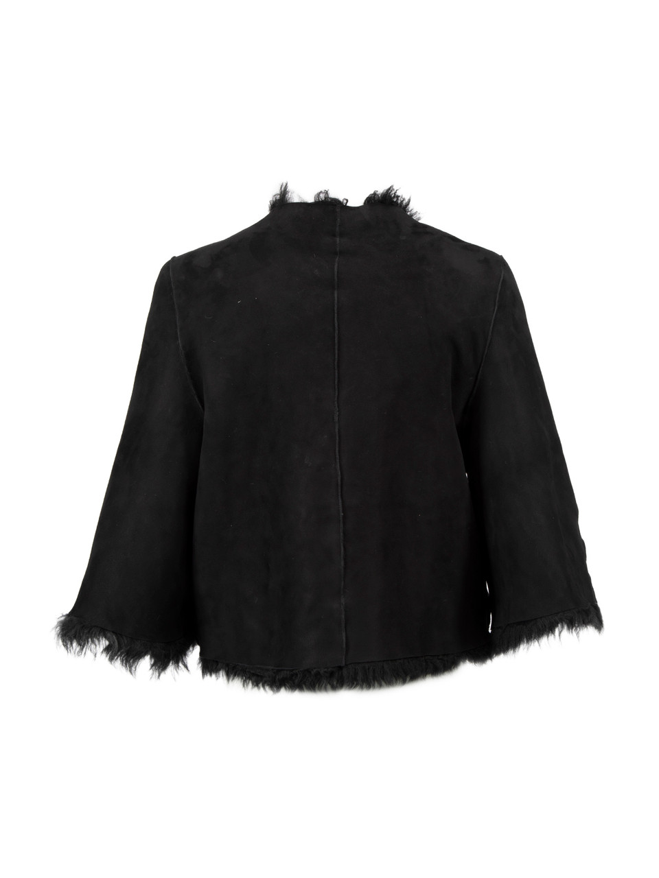 Red Valentino Garavani Floral Embroidery Fur Lined Cropped Jacket