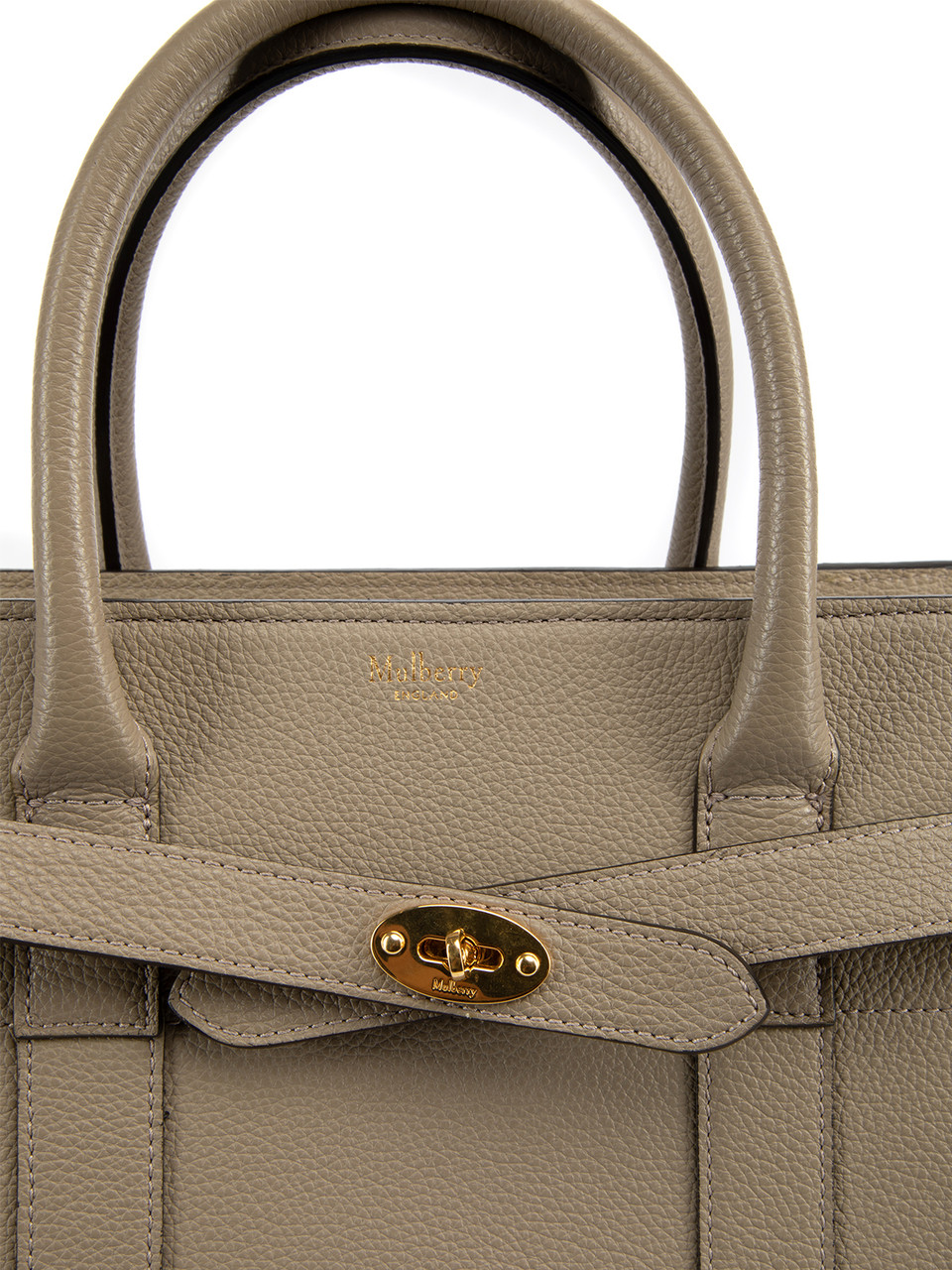 Mulberry Grey Small Zipped Bayswater Bag