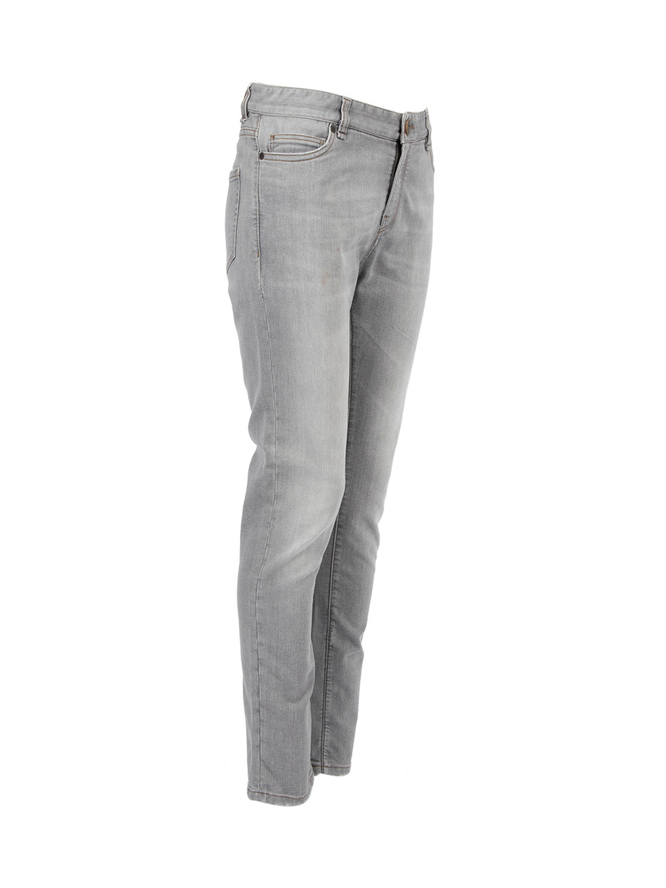 Brunello Cucinelli Light Grey Faded Boy Fit Jeans