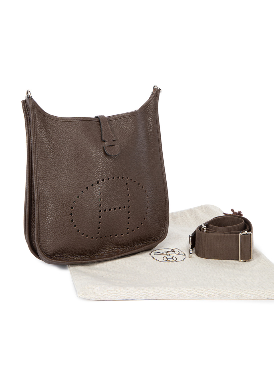 Hermès Brown Leather Evelyne PM Bag