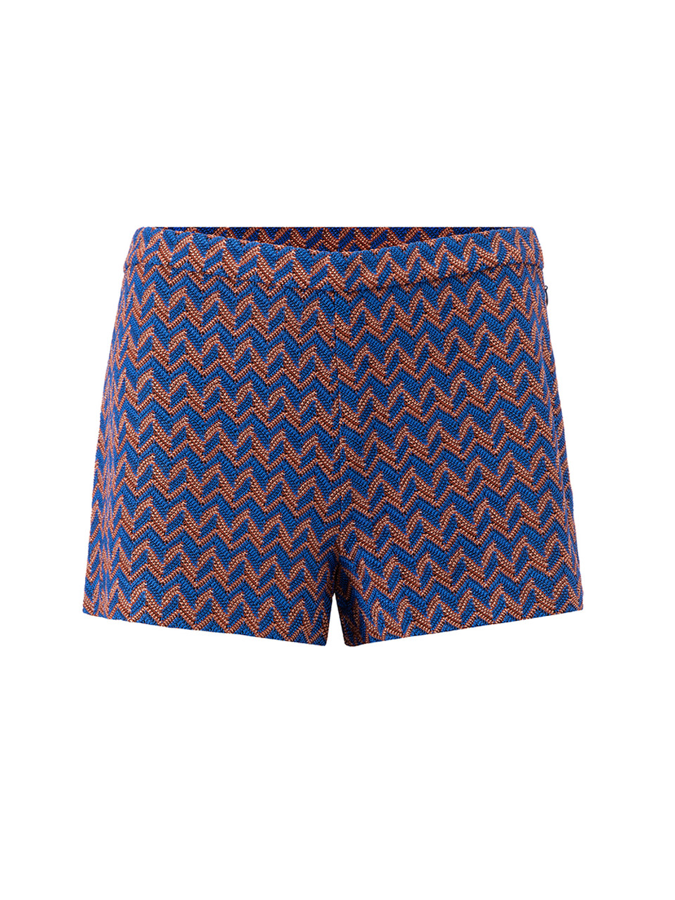 Missoni Blue and Brown Patterned Mini Shorts