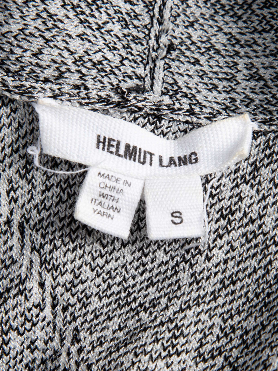Helmut Lang Black and White V-Neck Sweater
