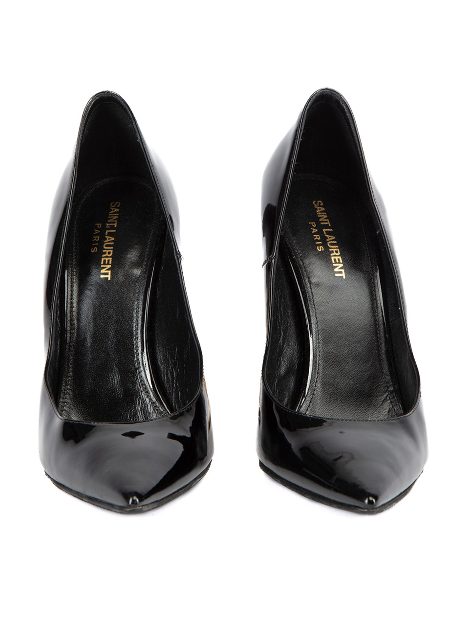 Yves Saint Laurent Black Patent Leather Opyum Pump Heels