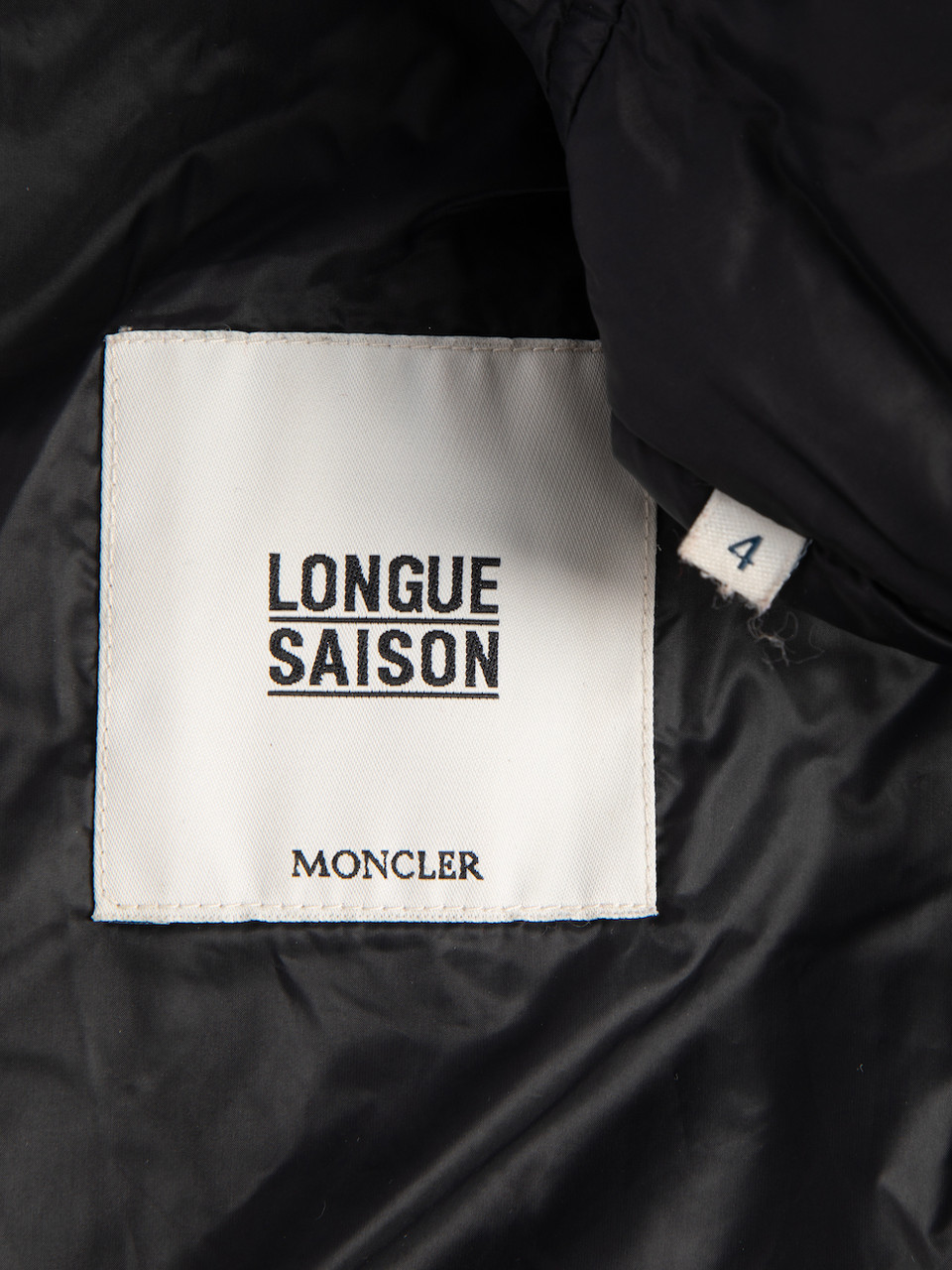 Moncler Black Down Long Line Belted Puffer Coat