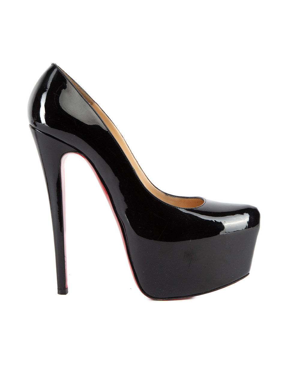 Christian Louboutin, Black suede hidden platform pumps - Unique Designer  Pieces