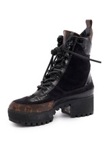 Women Louis Vuitton Monogram Laureate Platform Desert Ankle Boots - Brown Size UK 5 US 8 EU 38 Women Louis Vuitton Monogram Laureate Platform Desert Ankle Boots - Brown Size UK 5 US 8 EU 38