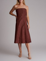 Women Chloé Strapless Dress - Burgundy Size M UK 10 US 6 FR 38 Women Chloé Strapless Dress - Burgundy Size M UK 10 US 6 FR 38