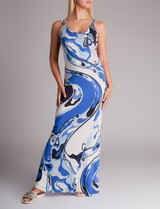 Women Emilio Pucci Print Sleeveless Maxi Dress - Blue Size M UK 12 US 10 IT 44 Women Emilio Pucci Print Sleeveless Maxi Dress - Blue Size M UK 12 US 10 IT 44