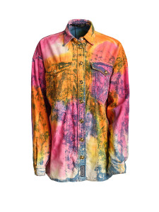 Women Versace Tie-Dye Denim Jacket - Multicolour Size M UK 10 US 6 IT 42 Women Versace Tie-Dye Denim Jacket - Multicolour Size M UK 10 US 6 IT 42