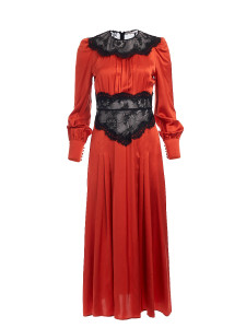 Women Alessandra Rich Lace Trimmed Satin Gown - Red Size M UK 10 US 6 IT 42 Women Alessandra Rich Lace Trimmed Satin Gown - Red Size M UK 10 US 6 IT 42