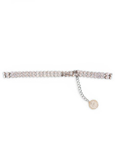 Women Dolce & Gabbana Silver Crystal Belt Women Dolce & Gabbana Silver Crystal Belt
