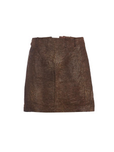 Alaïa Vintage Brown & Gold Pig Leather Textured Leather Skirt Alaïa Vintage Brown & Gold Pig Leather Textured Leather Skirt