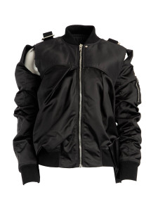 Women Rick Owens Black Oversize Bomber Jacket - Size S UK8 US4 Women Rick Owens Black Oversize Bomber Jacket - Size S UK8 US4
