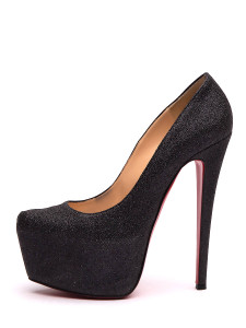 Christian Louboutin Women's Daffodile Platform Pumps, Size 4 UK, Black, Glitter Christian Louboutin Women's Daffodile Platform Pumps, Size 4 UK, Black, Glitter