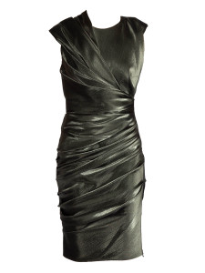 Lanvin Women's Metallic Midi Dress, Size 6 UK, Grey, Cotton Lanvin Women's Metallic Midi Dress, Size 6 UK, Grey, Cotton