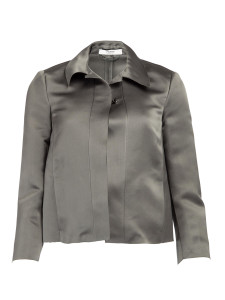 Prada Women's Collared Jacket, Size 8 UK, Grey, Silk Prada Women's Collared Jacket, Size 8 UK, Grey, Silk