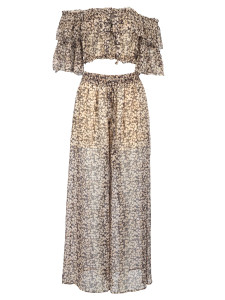 Zimmermann Women's Printed Crop Top and Trousers Set, Size 6 UK, Multicolour, Silk Zimmermann Women's Printed Crop Top and Trousers Set, Size 6 UK, Multicolour, Silk