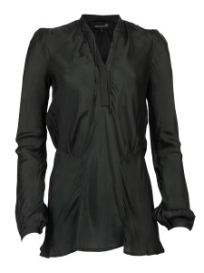 Isabel Marant Women's Collarless Shirt, Size 8 UK, Black, Viscose Isabel Marant Women's Collarless Shirt, Size 8 UK, Black, Viscose