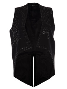 Givenchy Women's Eyelet Vest, Size 8 UK, Black, Polyester Givenchy Women's Eyelet Vest, Size 8 UK, Black, Polyester