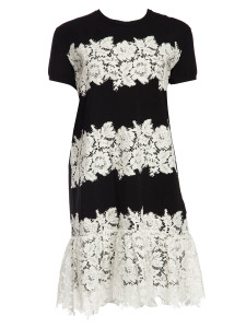 Valentino Garavani Women's Lace Layered Dress, Size 14 UK, Black, Viscose Valentino Garavani Women's Lace Layered Dress, Size 14 UK, Black, Viscose