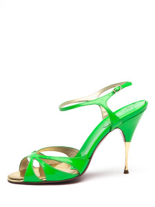 Christian Louboutin Women's Noeudette Gisa Sandals, Size 6 UK, Lime Green Patent Leather Christian Louboutin Women's Noeudette Gisa Sandals, Size 6 UK, Lime Green Patent Leather