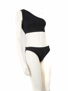 Bottega Veneta Slate Black One Shoulder Bikini