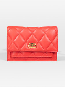 Balenciaga Red Leather XS Quilted Sharp Belt Bag