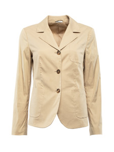 Prada, Beige Cotton Single Breasted Blazer Prada, Beige Cotton Single Breasted Blazer