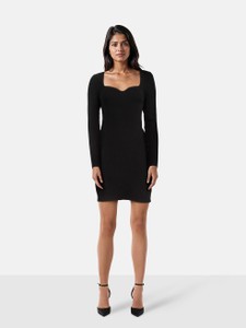 Rouje Black Knit Mini Dress