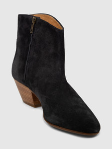 Isabel Marant Black Suede Low Heel Ankle Boots
