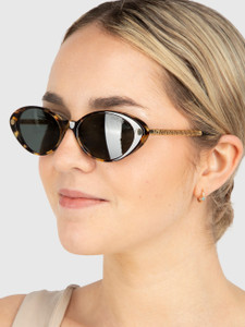 Versace Tortoiseshell Oval Sunglasses