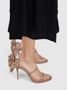 Magda Butrym Brown Leather Rose Detail Sandals