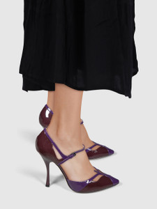Bottega Veneta Purple & Burgundy Patent Heels