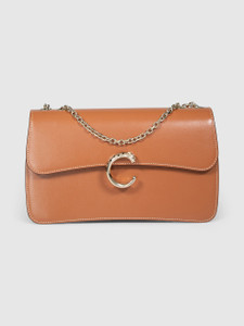 Cartier Brown Leather Panthère De Cartier Chain Bag