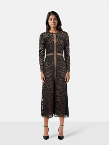 The Kooples Black Lace Maxi Dress