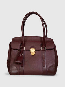 Aspinal of London Burgundy Leather Handbag