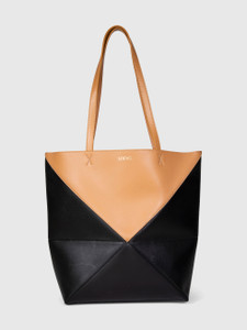 Loewe Black & Tan Puzzle Fold Tote Bag