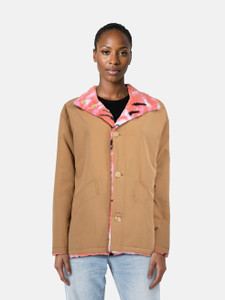 Claudie Pierlot Reversible Pink & Brown Jacket
