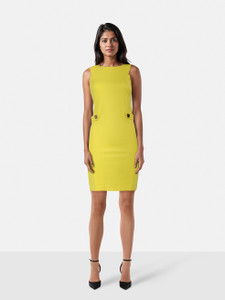 Versace Yellow Sleeveless Mini Dress