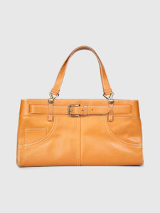 Dior Vintage Tan Leather Jeans Pocket Tote Bag