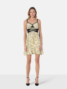 Zac Posen Z Spoke Abstract Silk Print Mini Dress