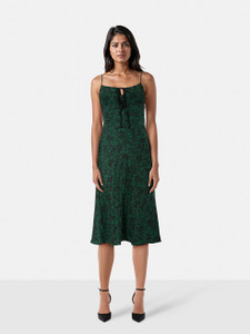 Réalisation Green Silk Paisley Patterned Dress