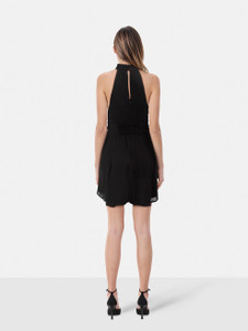 Reformation Black Aylani Mini Dress