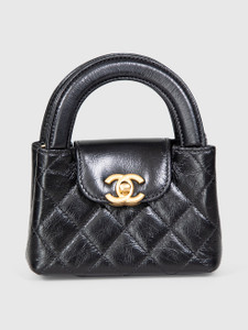 Chanel FW23 Black Calfskin Nano Kelly Re-Edition